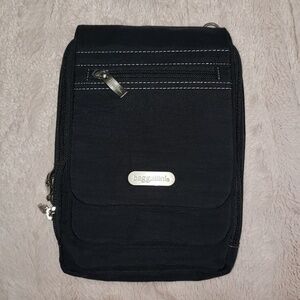 Baggalini Black Nylon Multi Pocket Purse